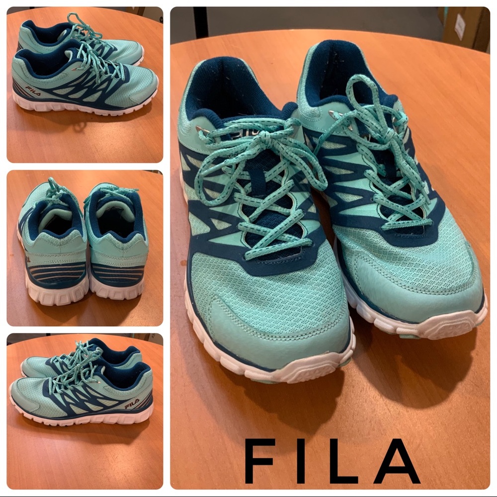 Aqua Fila Coolmax Athletic Shoes Size 10